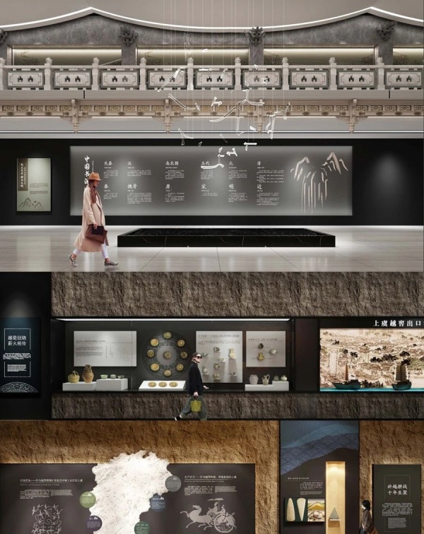 新中式國(guó)風(fēng)博物館文化墻排版設(shè)計(jì)