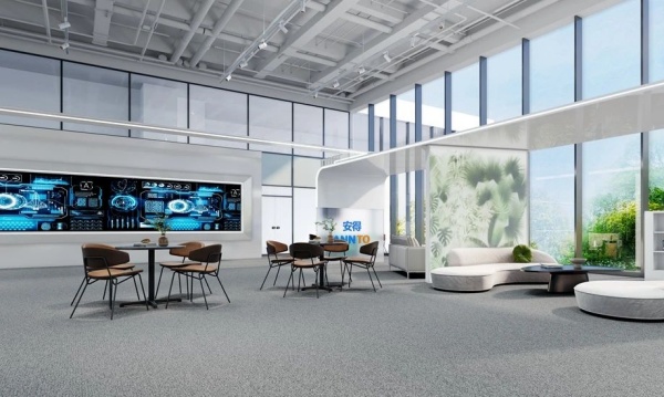 安得智聯辦公樓中庭展廳設計