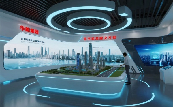 華能環保科技展廳里能摸到風、看到魚，還能穿越到 2050