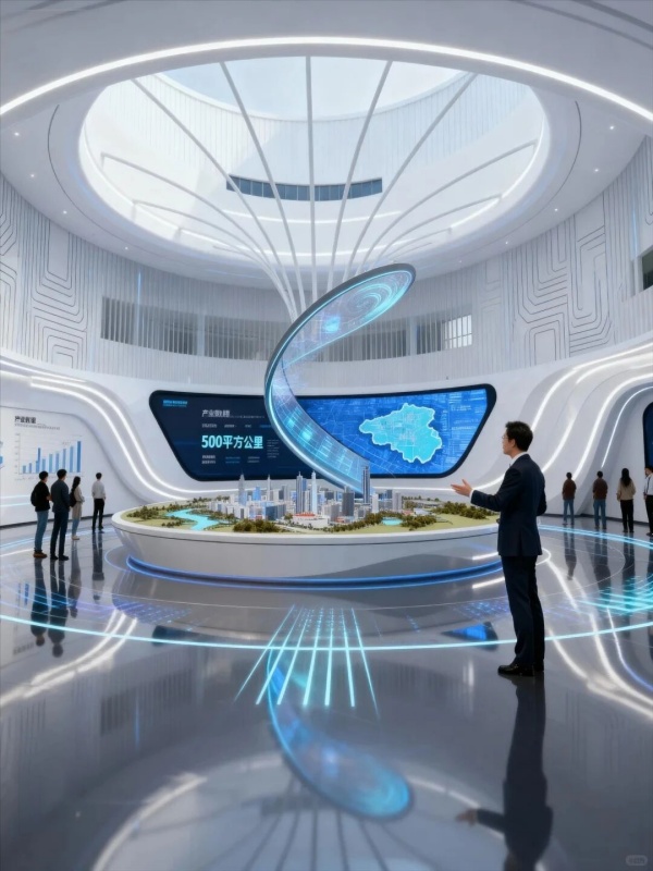 開放式·數(shù)字經濟科技展館展廳設計分享